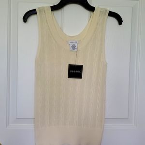 George Size 4|6 Cream Sweater Tank Top